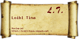 Loibl Tina névjegykártya